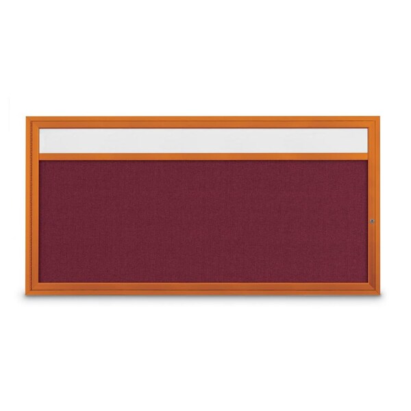 Slim Enclosed Corkboard, 36"x36", Black Alum Frame/Pearl